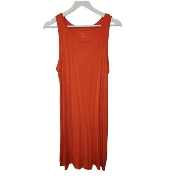 NWT Daily Ritual Women Lightweight Jersey SlimFit Tank Mini Dress Rust Orange L - Picture 5 of 11